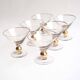 Série de 6 coupes à champagne cerclée or