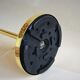 Vintage ikea brass swing arm floor lamp with pastel green fabric shade