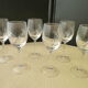 Set of 6 crystal digestive glasses from Arques model Epi