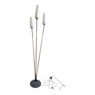 Lampadaire tripode opalines vintage