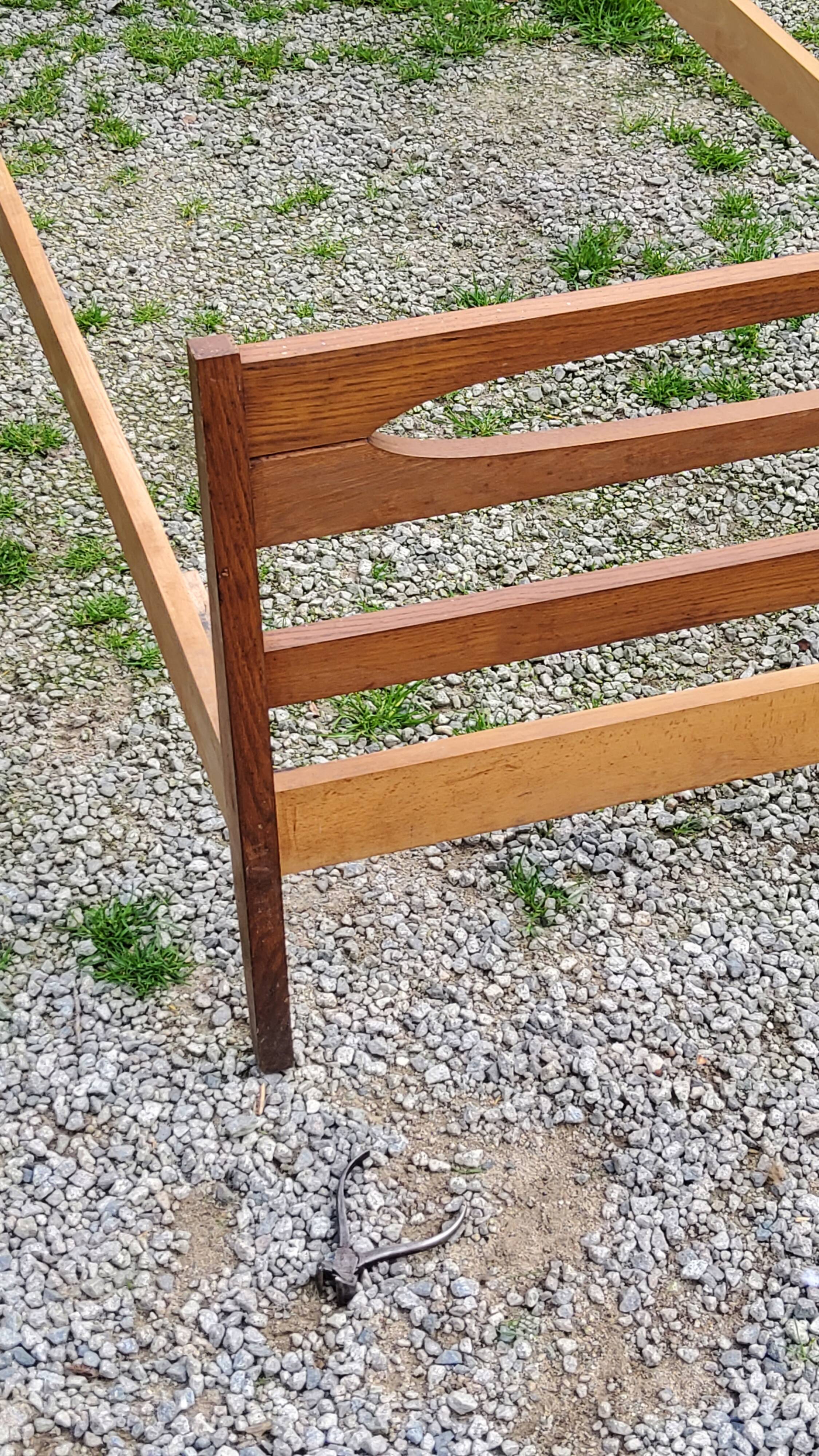 Vintage 50s oak daybed