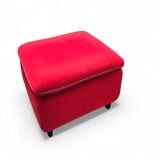 Senta armchair / hocker / ottoman by Gerard van den Berg for Wittmann / red velvet upholstery / marked - Stunning condition