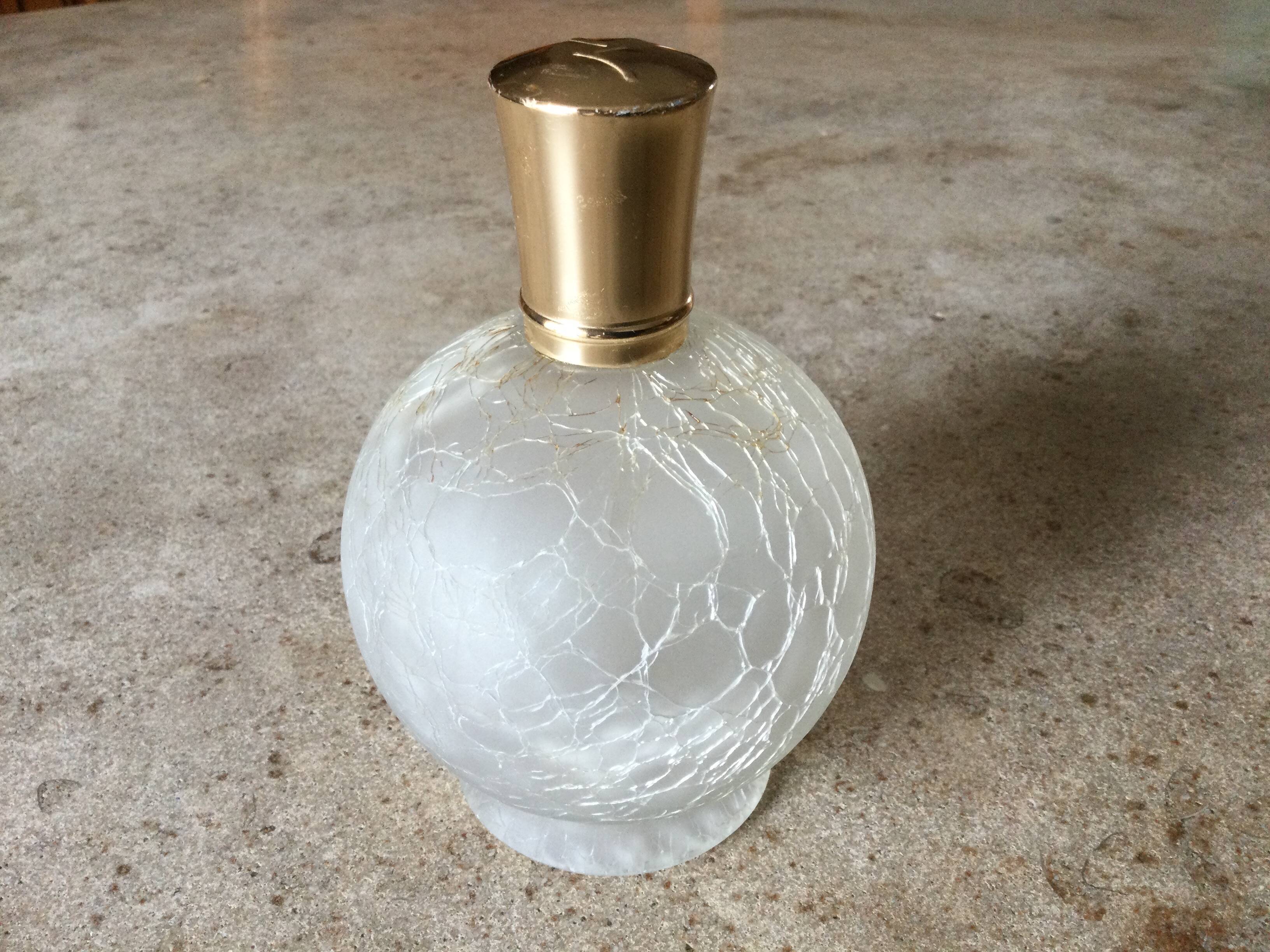 Cracked glass bottle