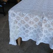 Dessus de lit ancien en crochet fait main