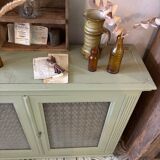Khaki glass sideboard
