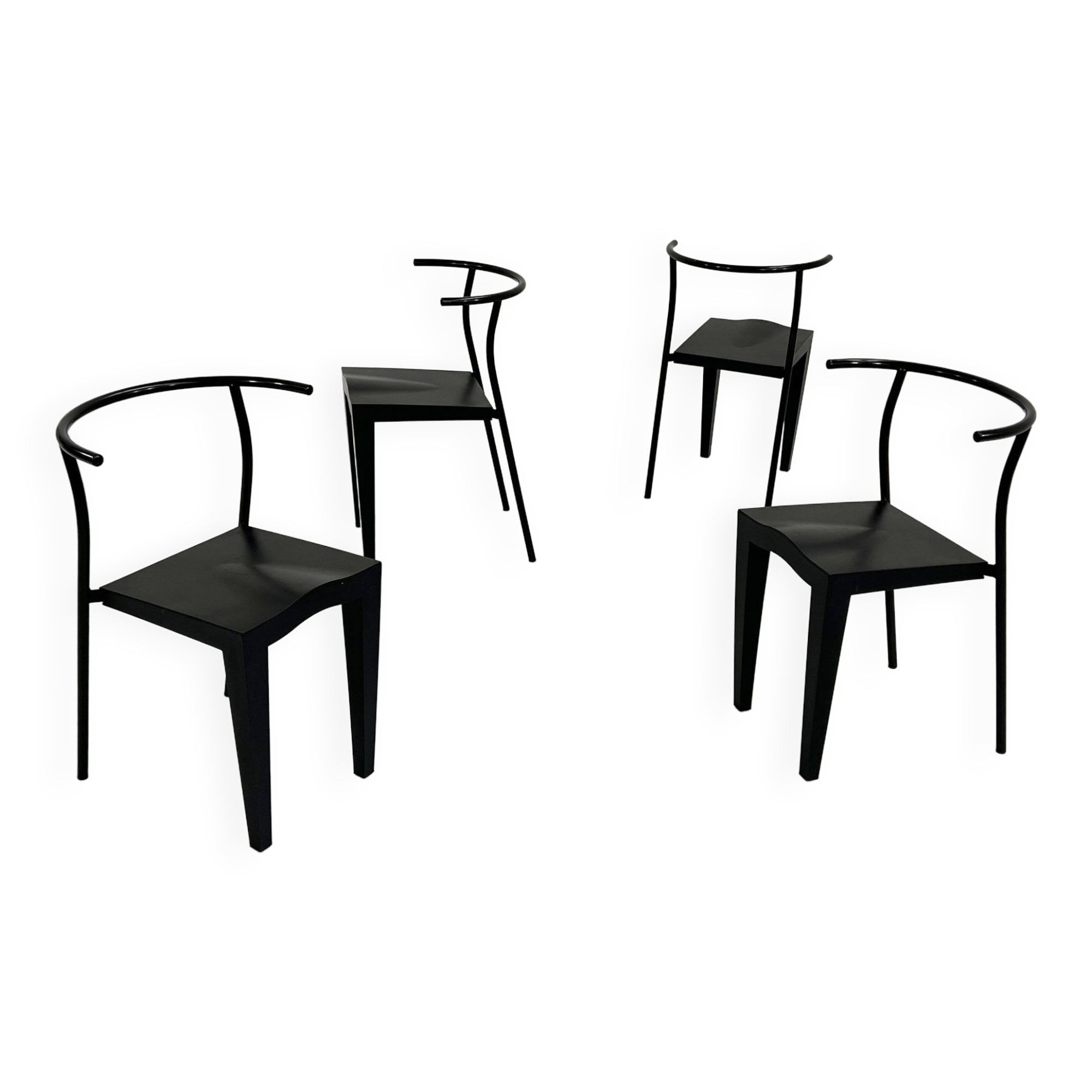 Set of 4 Dr. Glob chairs by Philippe Starck for Kartell 1980