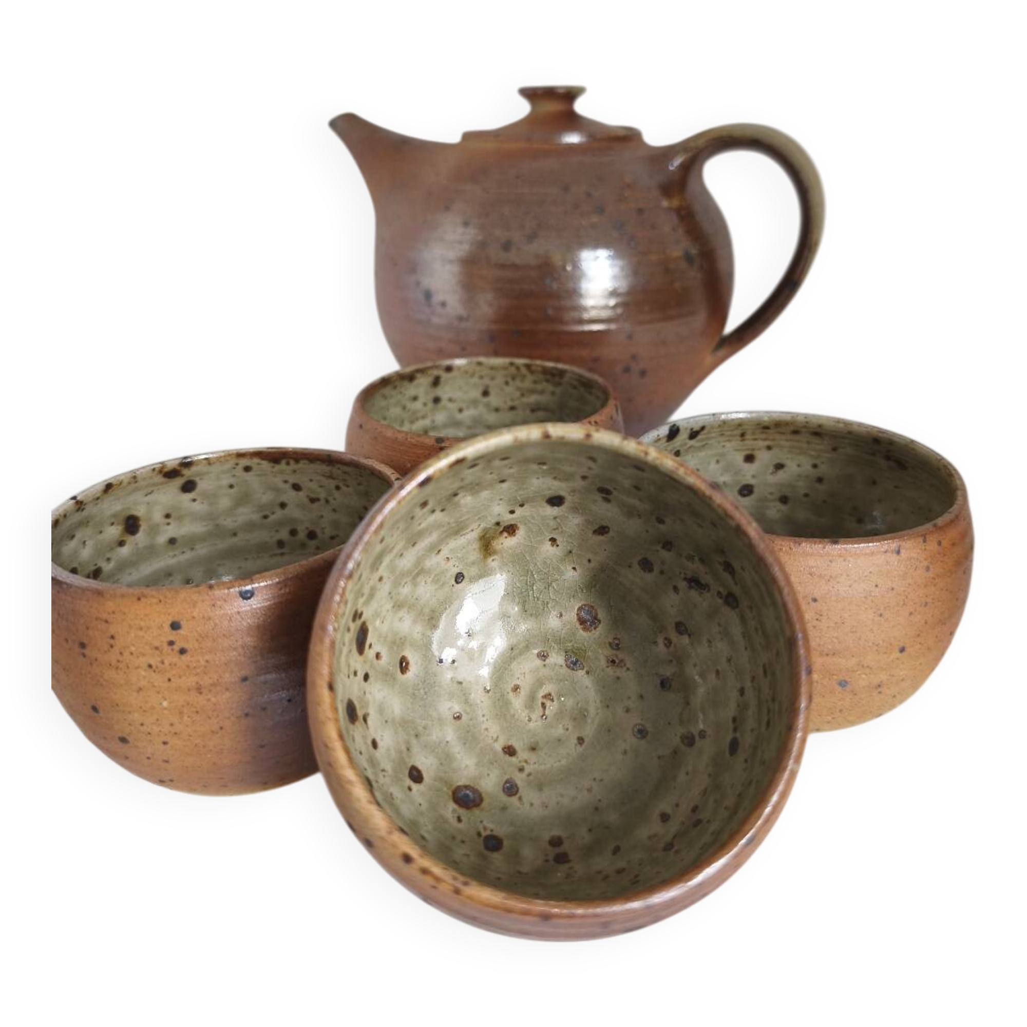 Pyrite stone tea set