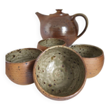 Pyrite stone tea set