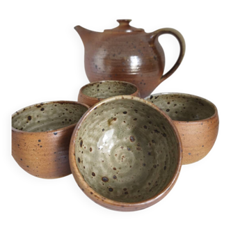 Pyrite stone tea set