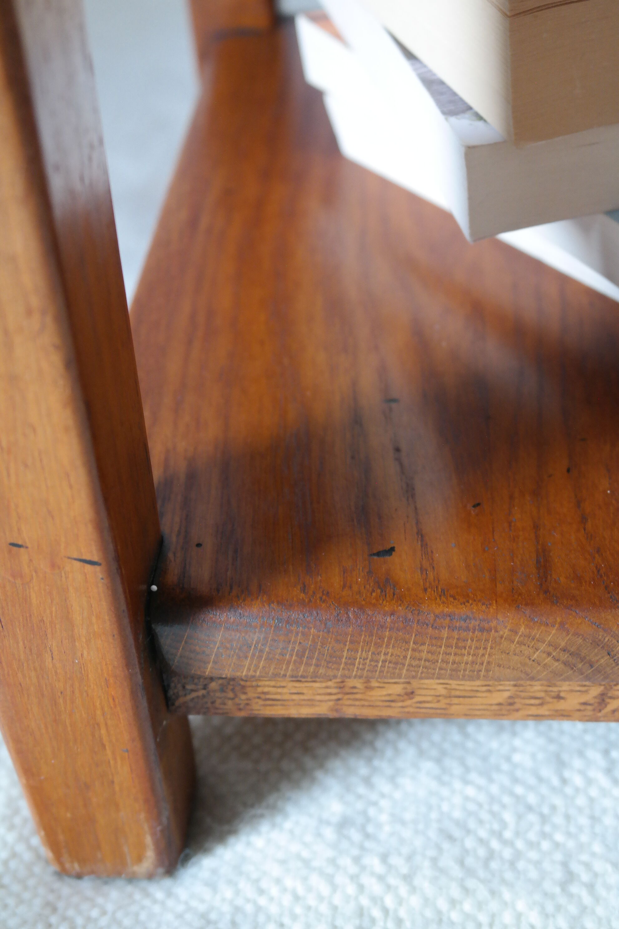 Vintage solid oak bedside
