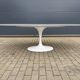 Original Knoll Tulip oval dining table (244cm) in Carrara marble.