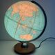 Vintage 1960 terrestrial globe JRO Verlag wood PVC world map - 43 cm