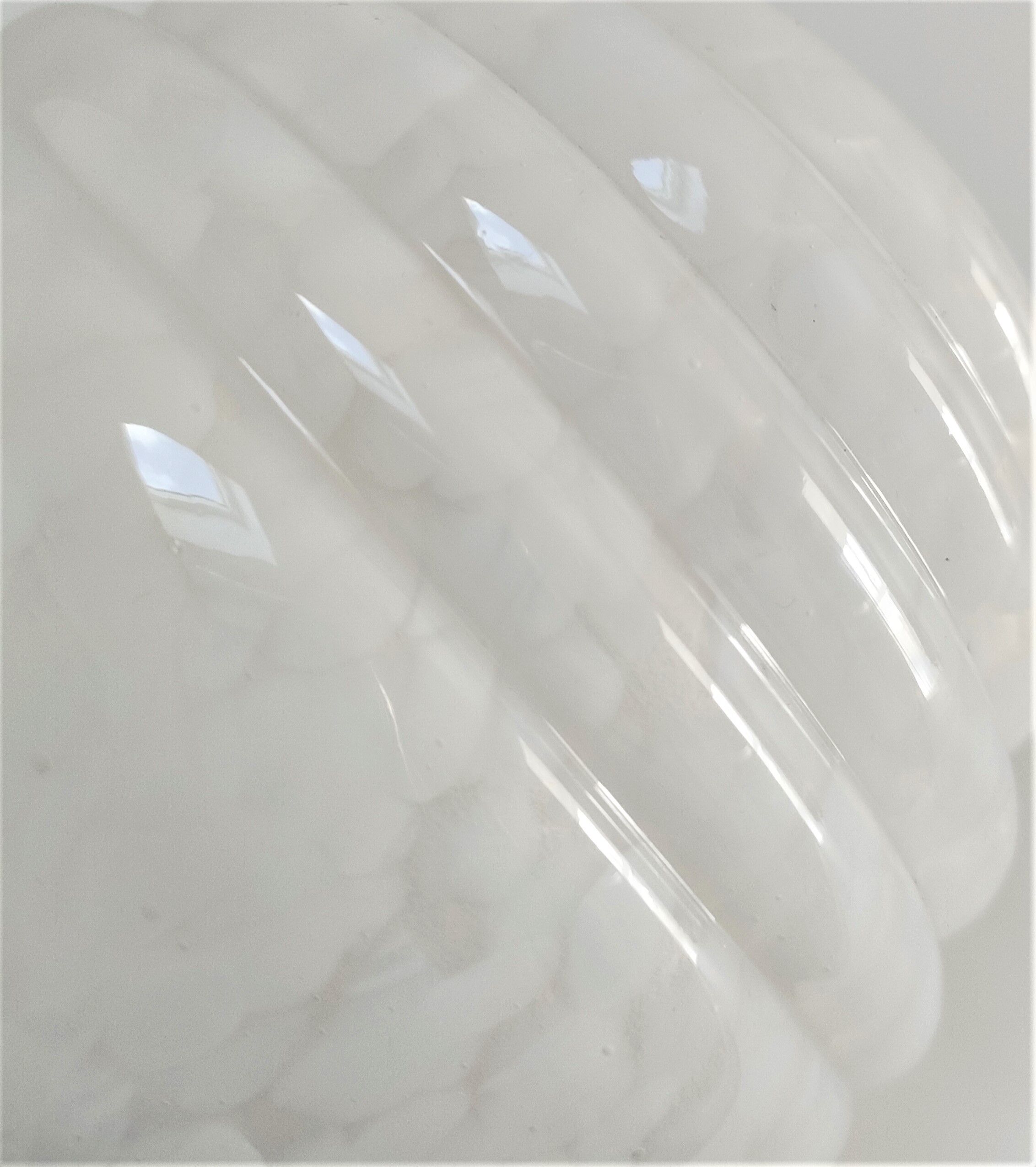 Wall lamp glass Clichy white brass porcelain 30s