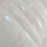 Wall lamp glass Clichy white brass porcelain 30s