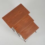 Danish nesting tables designed by Johannes Andersen for Silkeborg, 1960s