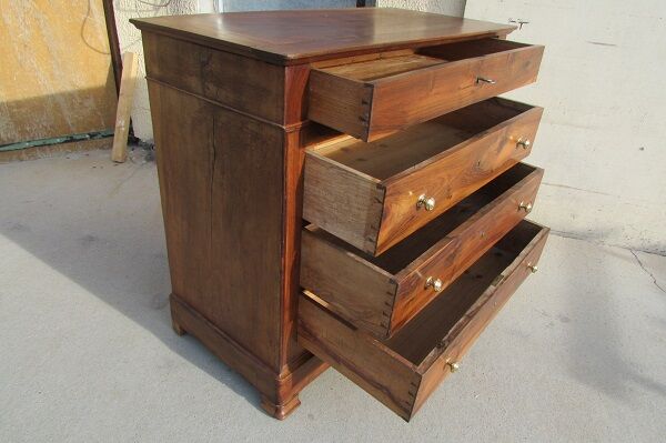 Chest of drawers L.Philippe in solid walnut