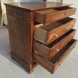 Chest of drawers L.Philippe in solid walnut