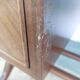 English desk and lyre chair, leather, extensions.