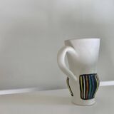 "Pyjama" earthenware pitcher vase Roger CAPRON signed on the back - ceramic