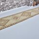 Decorative Vintage White Wool Runner Rug sku 2072