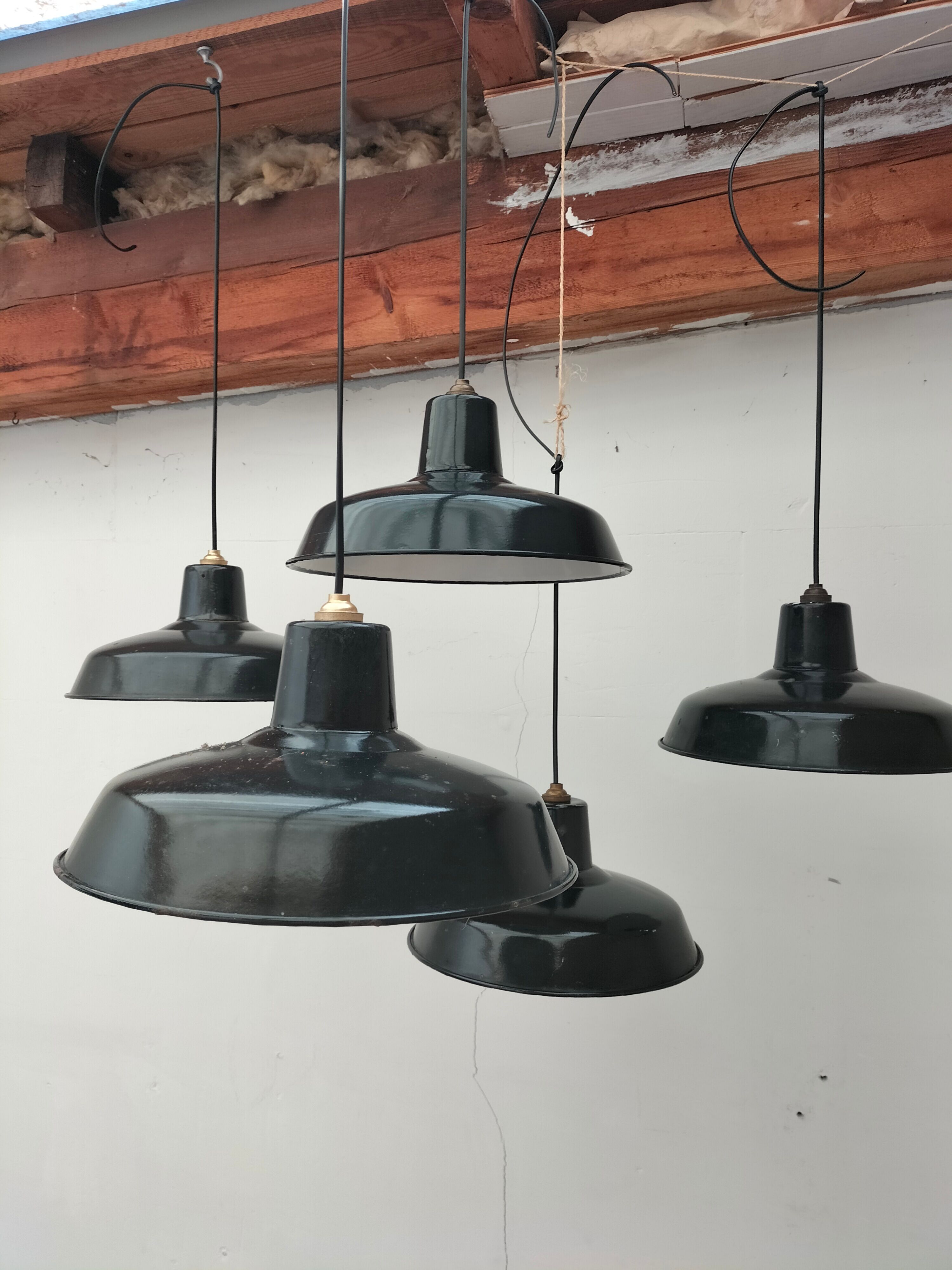 Set of 5 hanging lamps