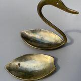 Empty pocket in the shape of a swan Brass Vintage Year 60