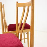 Ensemble de quatre chaises de salle à manger des années 1970, Tchécoslovaquie