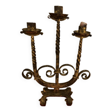 Chandelier  fer doré