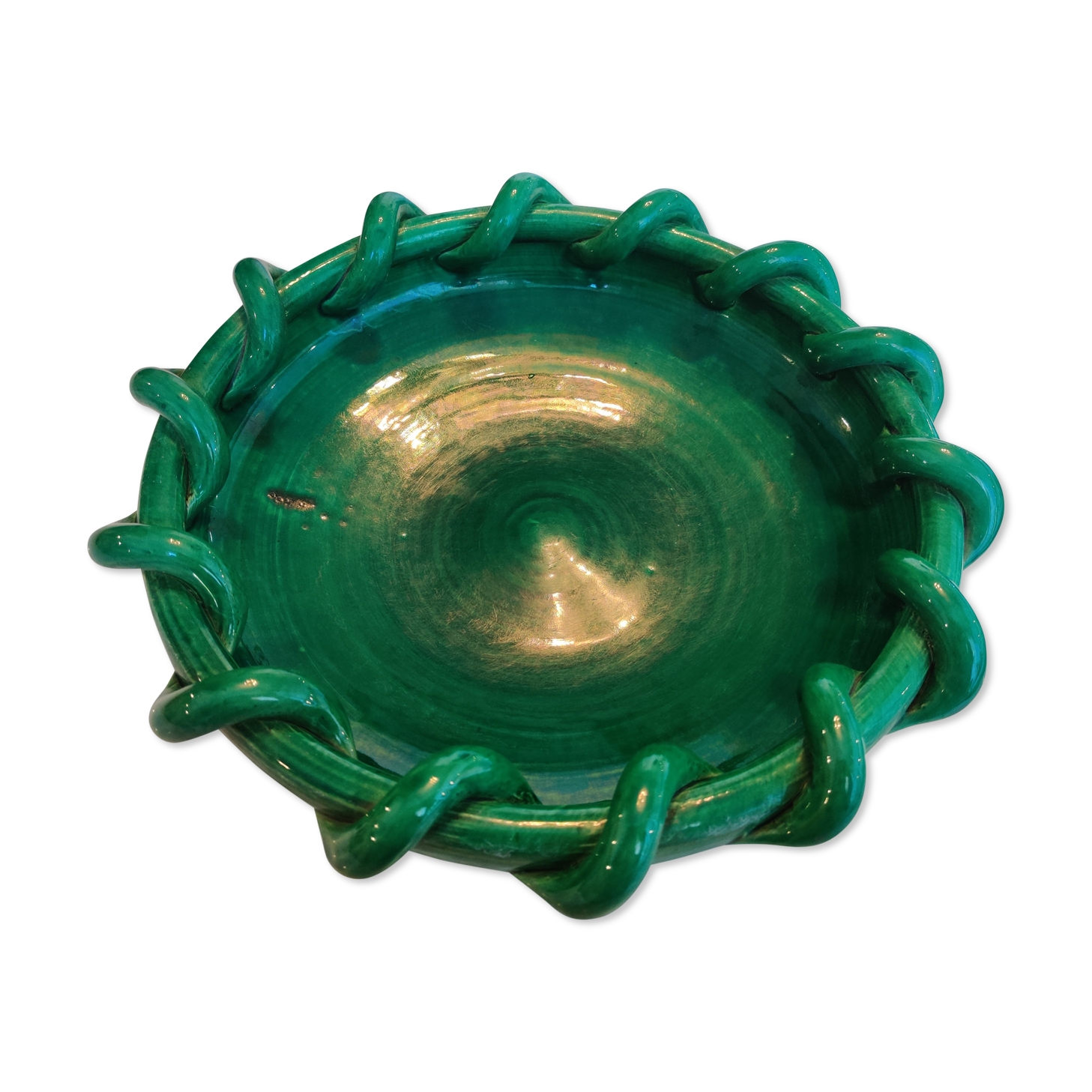 Cup of green ceramic Accolay