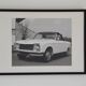 Large framed photograph of a Peugeot 304 convertible