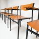 6 chaises empilables par Gijs van der Sluis, 1970