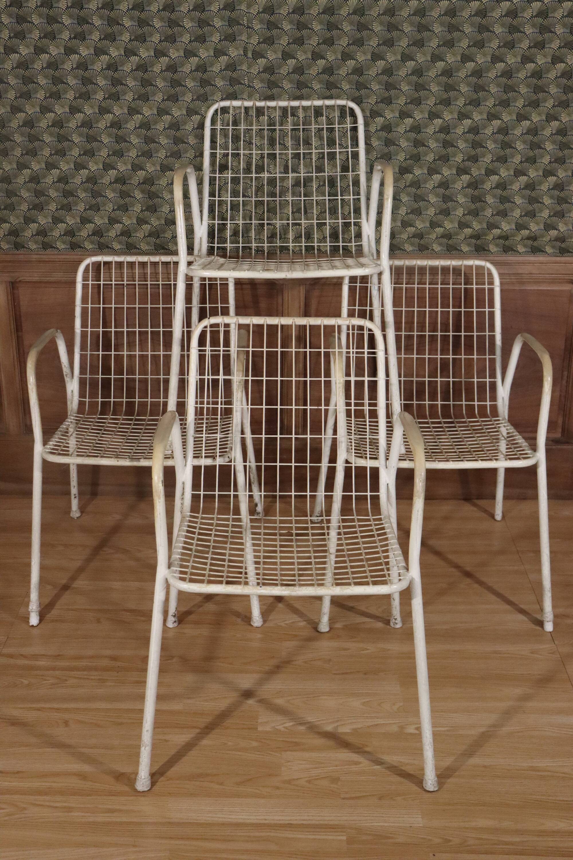 Series of 4 EMU armchairs model Rio 1960's