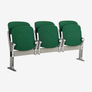 Three chair Anonima Bench by Giancarlo Piretti for Castelli, 1960s