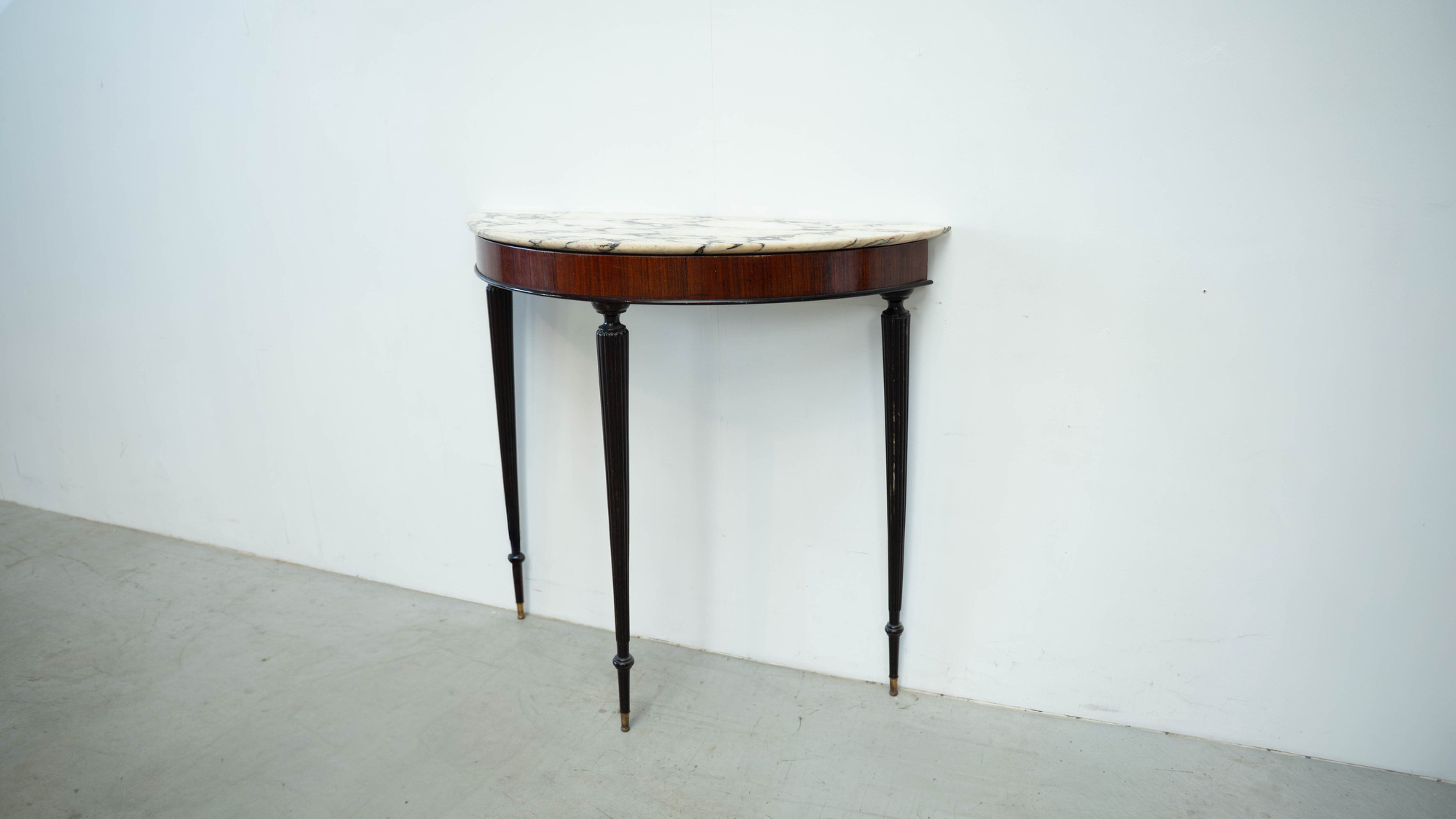 1950s Italian console with marble top