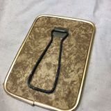 Barber brass mirror