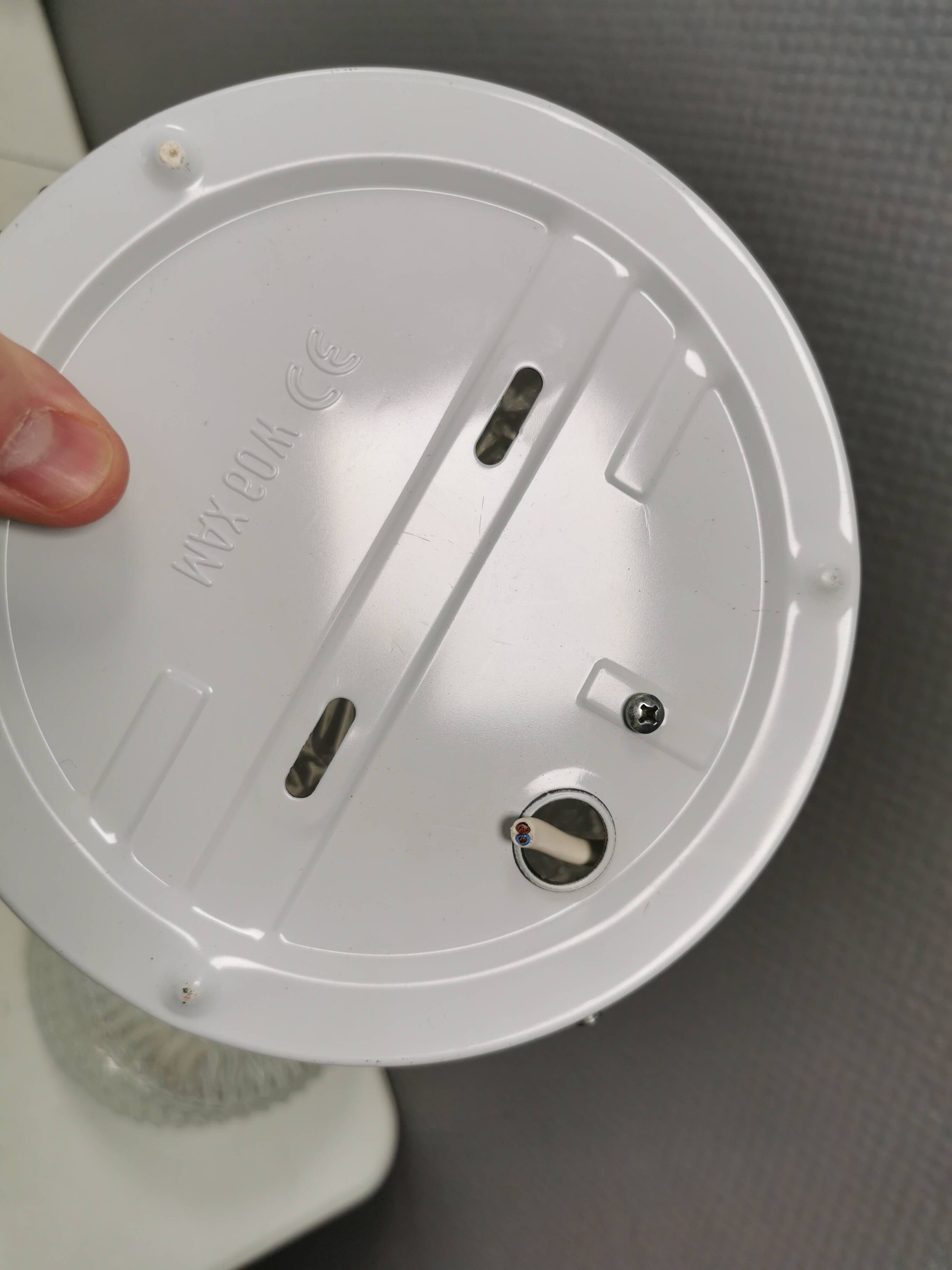 Two beautiful ceiling lights with crystal glass shades. Denmark 1980s