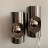 Pair of oxar 70's double wall lights