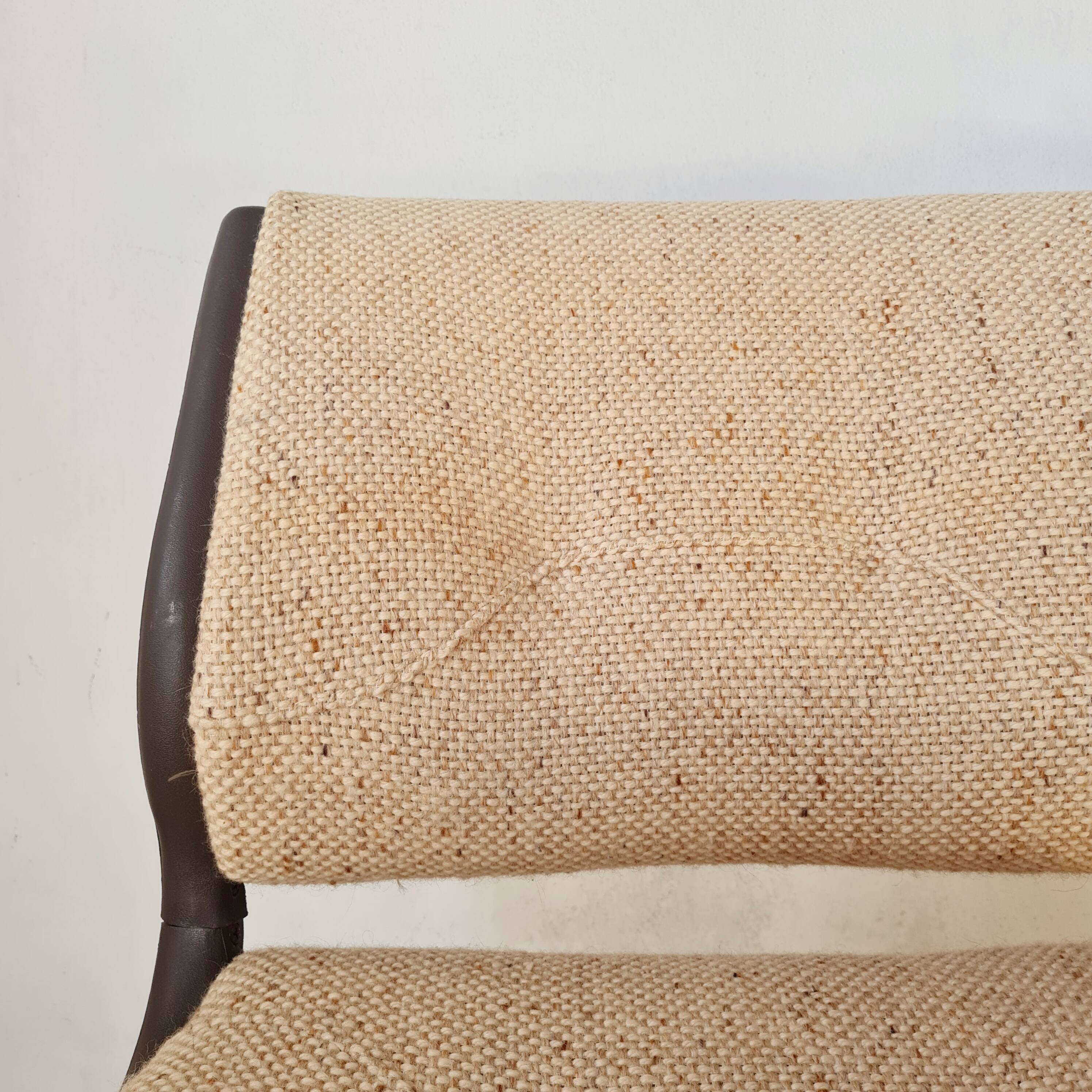 Pair of Strafor chairs from the 70s - bouclette fabric