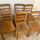Set of 6 vintage wooden chairs — Monobloc licence assem
