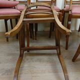 superb series of 8 Empire/Restoration style chairs in solid cherry wood