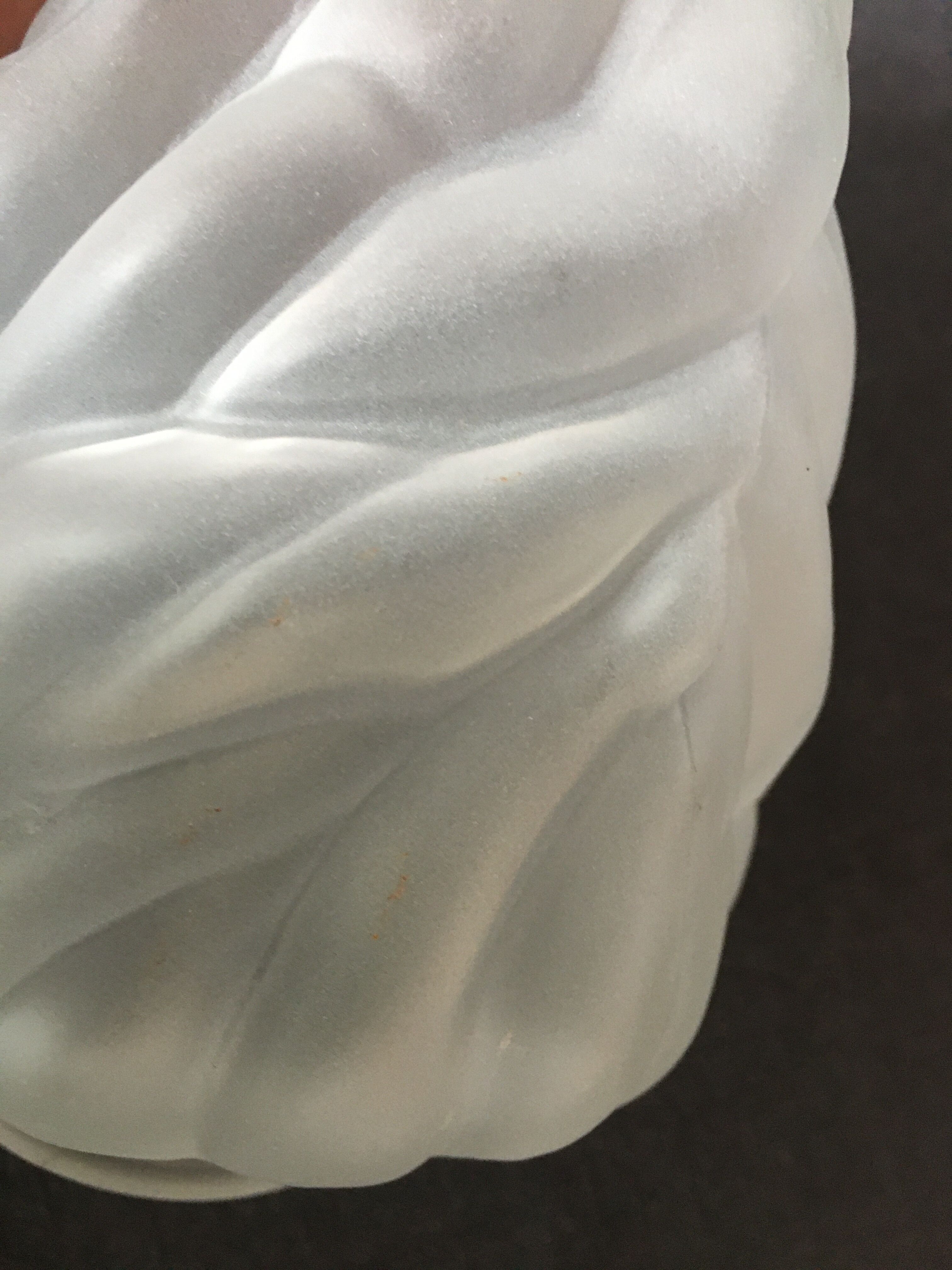 Frosted glass flame lampshade