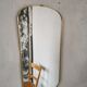 Miroir bord doré, forme libre vintage 1970
