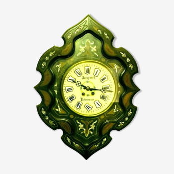 Napoleon III Beef Eye Clock Pendule Nacre 19th century