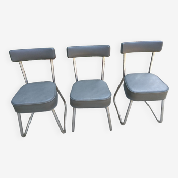 Set of three office chairs Pullman 1950/60