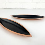 Pair of scandinavian copper cups or bowls ystad metall, design gunnar ander, sweden