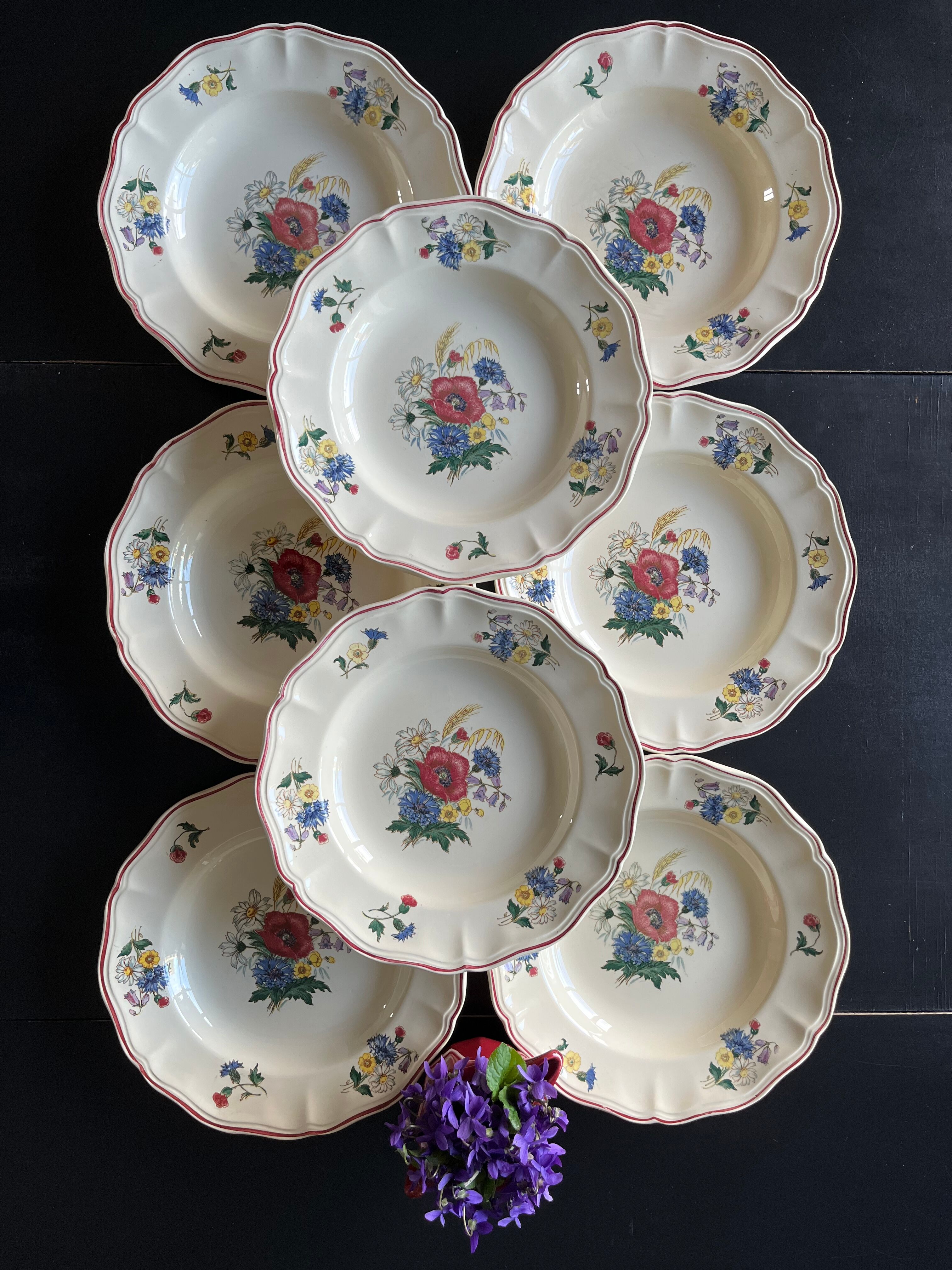 8 plates Sarreguemines Digoin