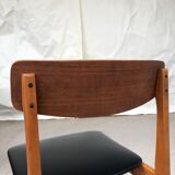 Vintage set of 4 mid century teak dining chairs scandinavian 60s 70s retro danish