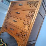 Art Deco dressing table, vintage antique furniture