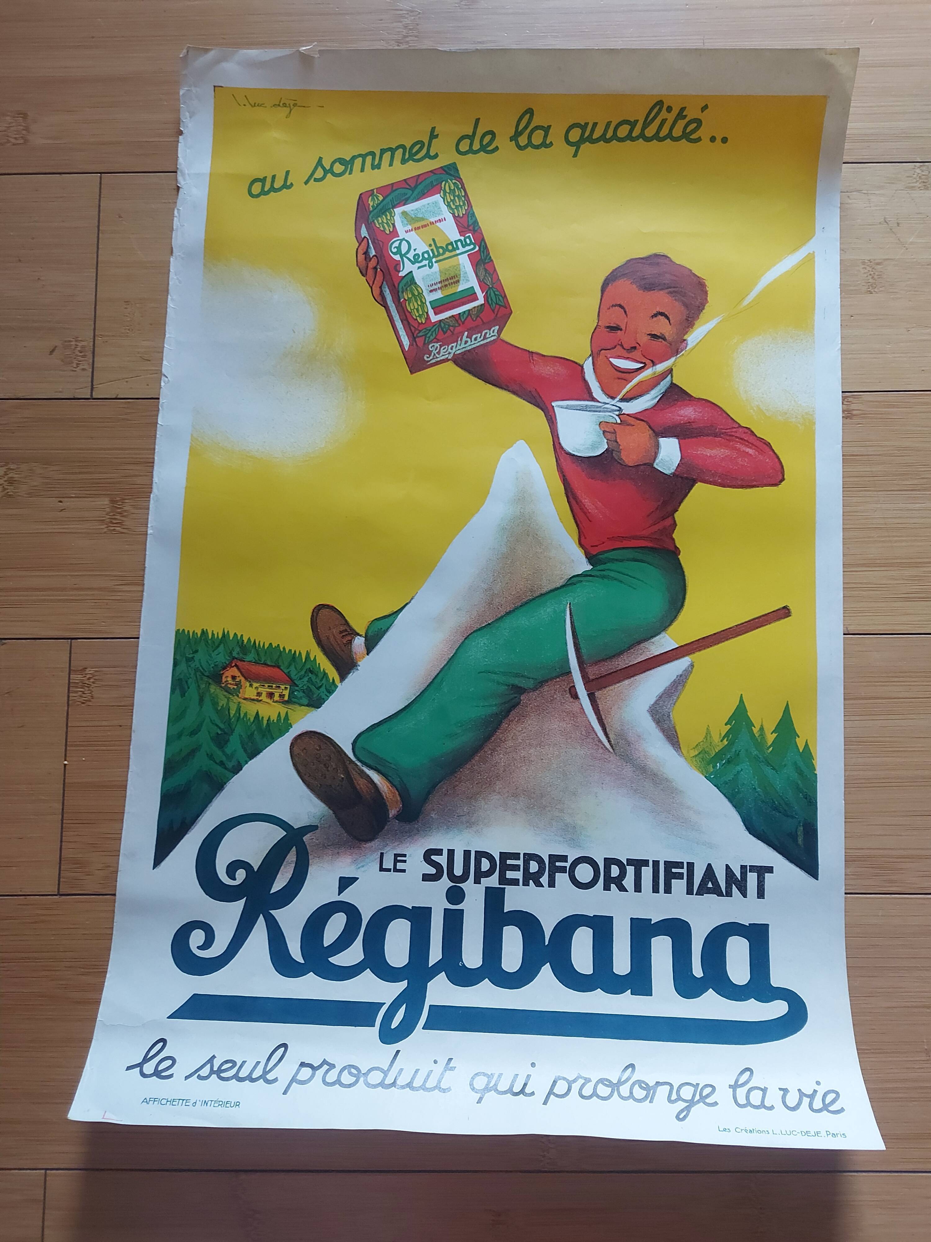 Lithographed poster chocolate Régibana