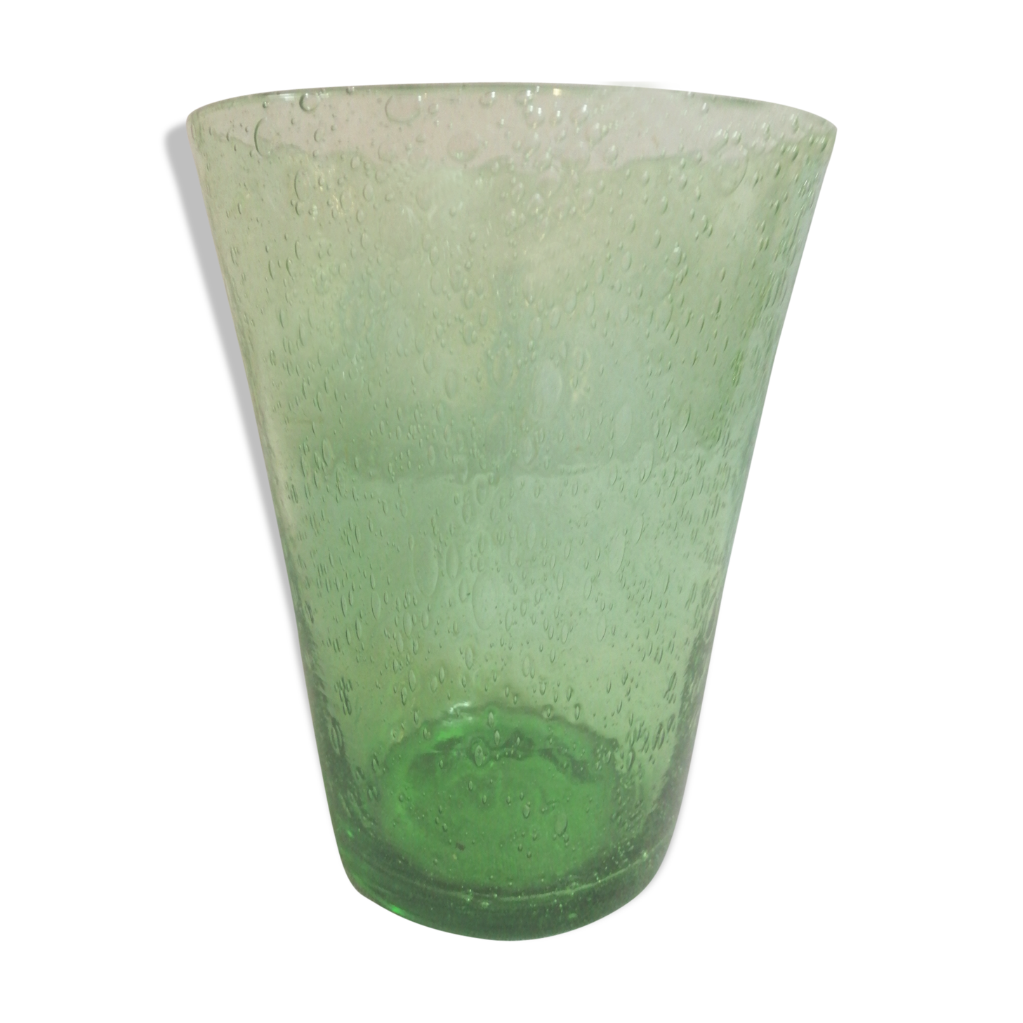 Biot glass vase
